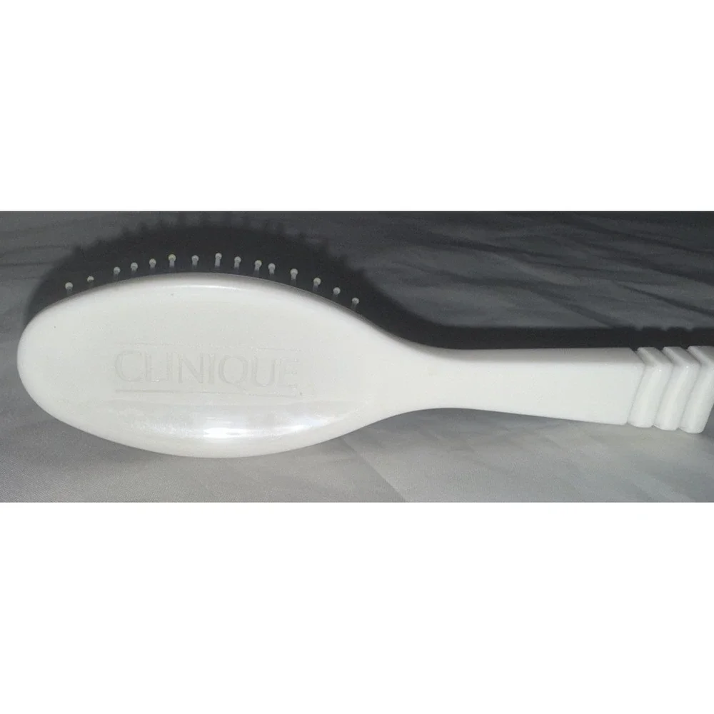 Vintage Clinique Hair Brush‎ Ball Tipped Small Travel White Plastic